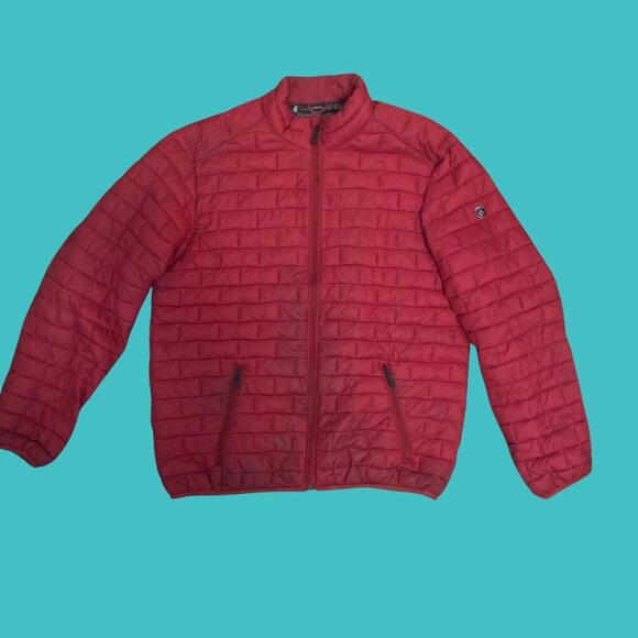 Point Zero Ultralight Puffer Jacket Red Quilted Zip Front | Size XL - Picture 2 of 8